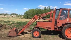 Т-16 стогомет, работа ковшом