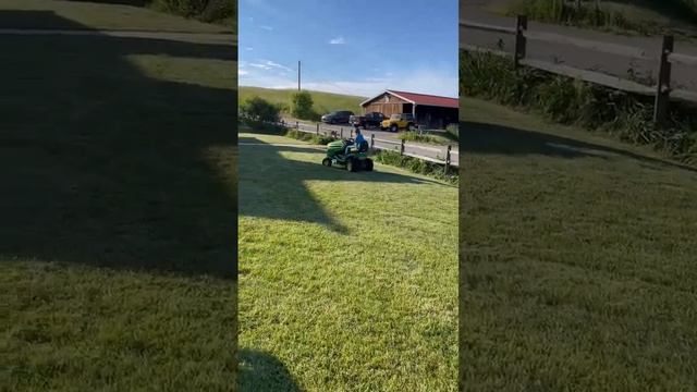 Seth's First Ride on the John Deere