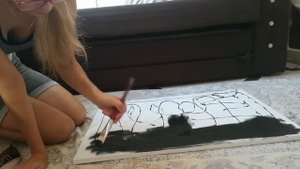 КАРТИНА ИЗ ТИК-ТОКА | КАРТИНА СВОИМ ТЕЛОМ | Подарок мужу