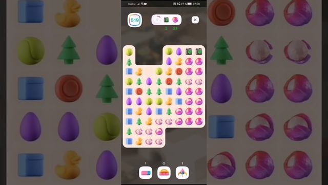 невозможно пройти 519 уровень в игре "три в ряд" (плюс сити), без как минимум 10 бустеров щётки. смотреть онлайн