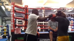 Roger Mayweather training Mikayla Nebel @ Mayweather Boxing Club 1/3