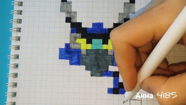 Как Рисовать Меха Кроу по Клеточкам Brawl stars pixel art смотреть онлайн