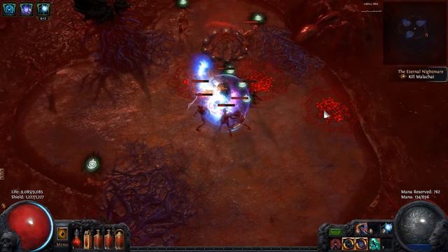 Gellig Mortezzah -- Path of Exile Act 4 Merciless level 70 Malachai phase 2 AFK смотреть онлайн