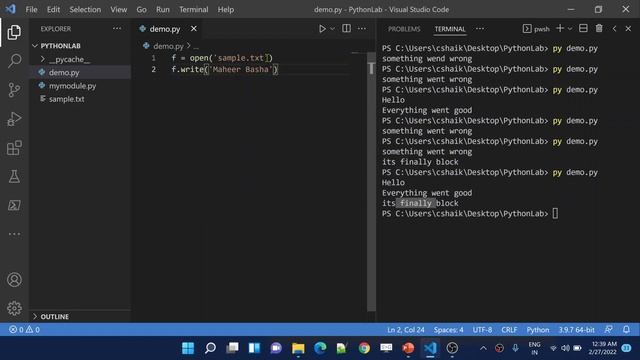 48. Try...Except in Python | Exception handling in Python