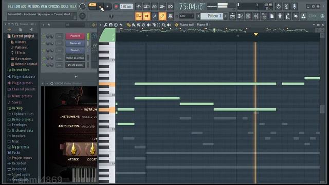 Fahmi4869 - Emotional Skyscraper ~ Cosmic Mind (FL Piano + Violin cover) смотреть онлайн