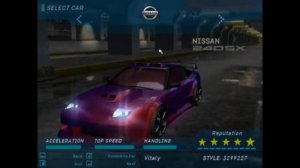 NFS Underground показую машины