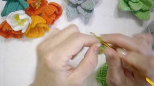 Вязаные крючком суккуленты. Мастер класс 2021г.