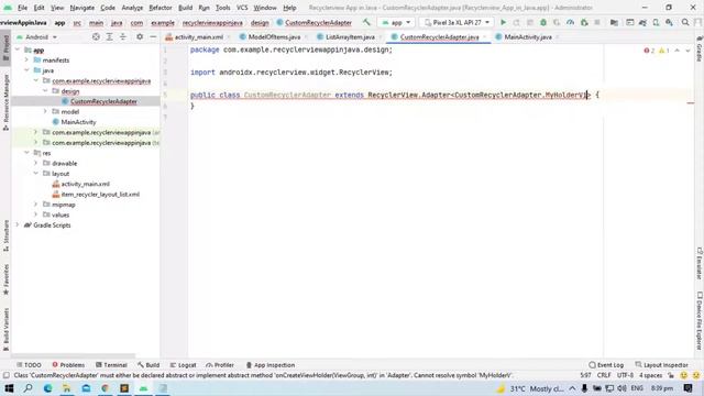 How to create Recyclerview in ? Android ? Studio With Java смотреть онлайн