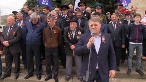 Торжественный митинг в честь Дня Победы в Хунзахе 19 мая 2016 г.