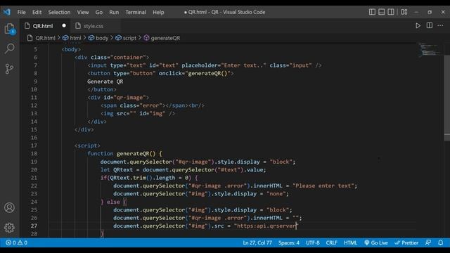 QR Code Generator Scanner or Reader with HTML CSS & JavaScript