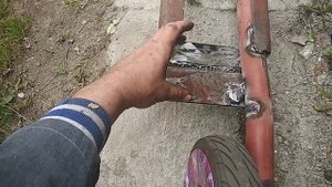 электросамокат самоделка из гироскутера