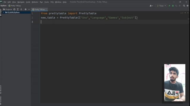 Create Table Using Python|#Pythonprojects|#pythonprogramming|#Karthikesh_Robotics|KKR