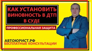 Как установить виновность в ДТП в суде