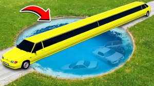 ПРОЕХАЛ ГЛУБОКУЮ ЯМУ С ВОДОЙ НА САМОМ ДЛИННОМ ЛИМУЗИНЕ ВАЗ 2114 ЧЕТЫРКА  ГТА 5 МОДЫ РАЙЛЮХА