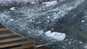 Как ведёт себя сетка затенения под снегом