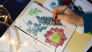 Как рисовать растения акварелью??? СУККУЛЕНТЫ и ПАПОРОТНИКИ?? Живопись
