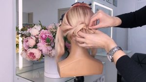 How to make low bun? | Wedding hairstyle | Как быстро сделать объемный пучок?