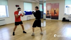 Контратака с правой руки после уклона, прямым ударом в голову / Уроки бокса для начинающих