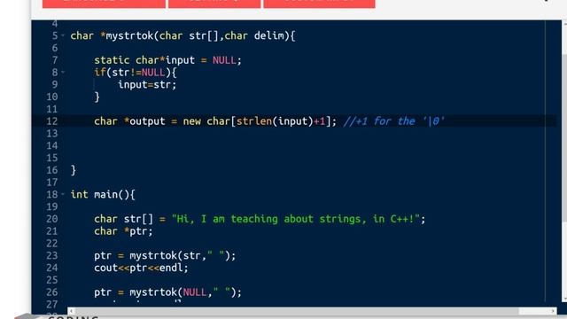 String Tokenizer - II : Implemenation using Dynamic Array & Static Pointers смотреть онлайн
