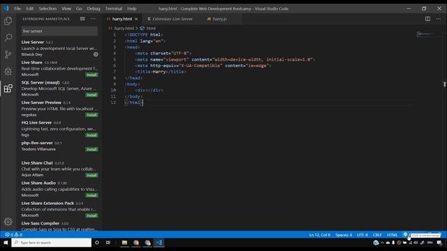 HTML Tutorial  Installing VS Code & Live ServerTutorials #webdevelopment,#JavaScript,web dev road