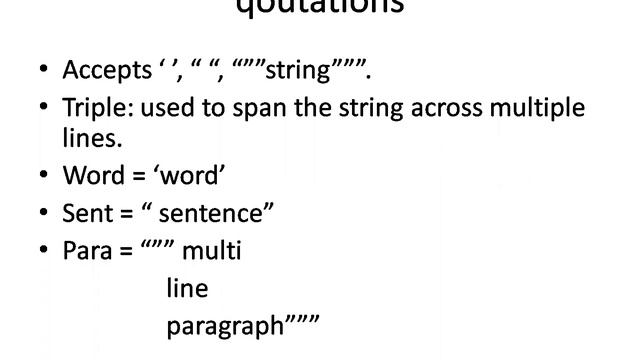 quotations in python|| Three types of quotations in python || single, double and triple quotations смотреть онлайн