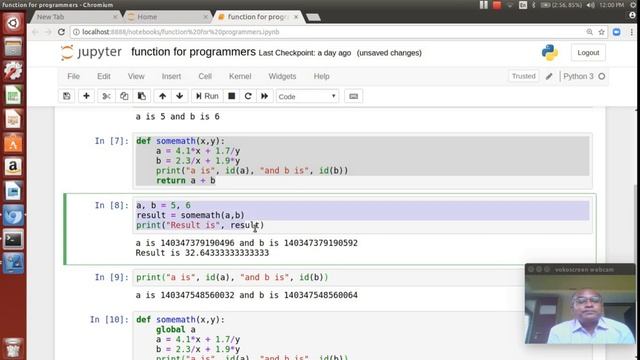 Python for programmers. Global keyword and variable number of arguments in function