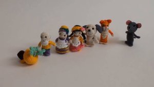 Вязаный пальчиковый театр. Сказка "Репка". Обзор.