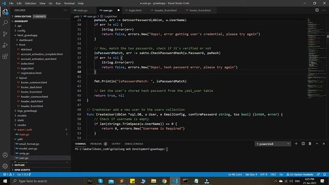 Golang HTTP User Authentication Yabi Series 10 | Golang Web Development | WebAssembly Auth System