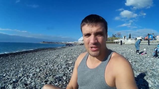 Купание в Черном море в ноябре в Сочи смотреть онлайн