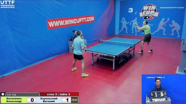 Антоненко Александр 1-3 Хорольский Виталий  Турнир Восток 5 WINCUP 01.10.21 Прямая Трансляция Зал3