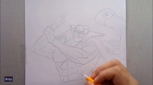 how to Draw whitebeard from one piece with (copic Camlin Brush pen easy)