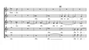 Carlo Gesualdo de Venosa: Madrigal "Tu piangi O Filli Mia". Partitura. Audición