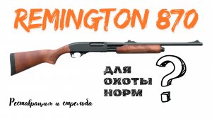 Remington 870 для охоты? Реставрация и стрельба. Особенности ружья, обзор.