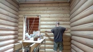 Первый опыт? покраски маслом ?стен в деревянном доме морилкой Varathane Ранняя Америка?? 1 к 4 Whit