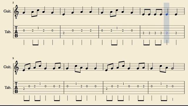 Pequeña Luna Tablatura y Partitura del Punteo de Guitarra canción popular china Tab смотреть онлайн