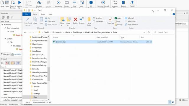 UiPath Excel Read Range vs. Workbook Read Range activities смотреть онлайн