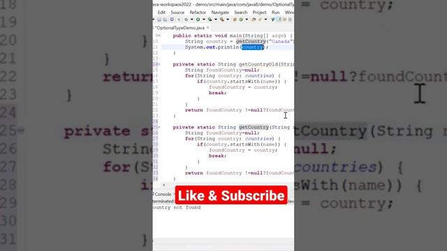 What is Optional Type in Java 8 #java8 #java8stream #optional #javafullstack #learn #java18 #java11