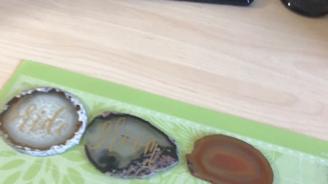 DIY Sliced Agate w/ Name | Cricut Place Names | DIY Wedding | Personalized Agate Rock Crystal смотреть онлайн