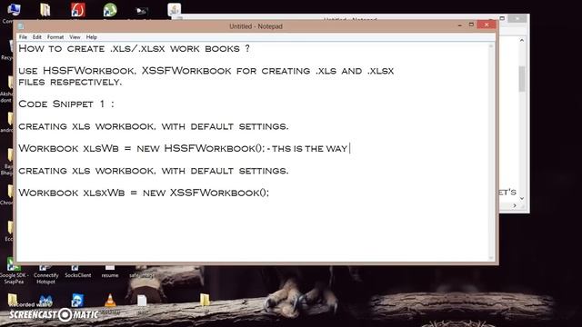 Create Excel File Using Java