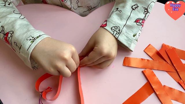 Гірлянда власноруч 2 - сердечка Єви| Поделка гирлянда сердце | DIY garland heart Happy Eve