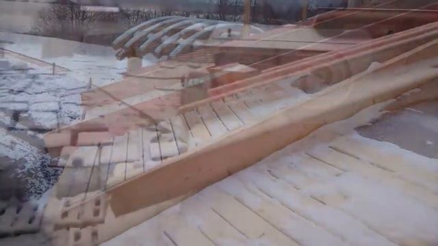 Монтаж кровли на доме из кедра в стиле Post&Beam смотреть онлайн