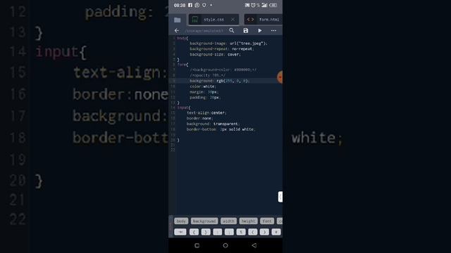 Lesson 5 in CSS: Opacity of Background Color Only