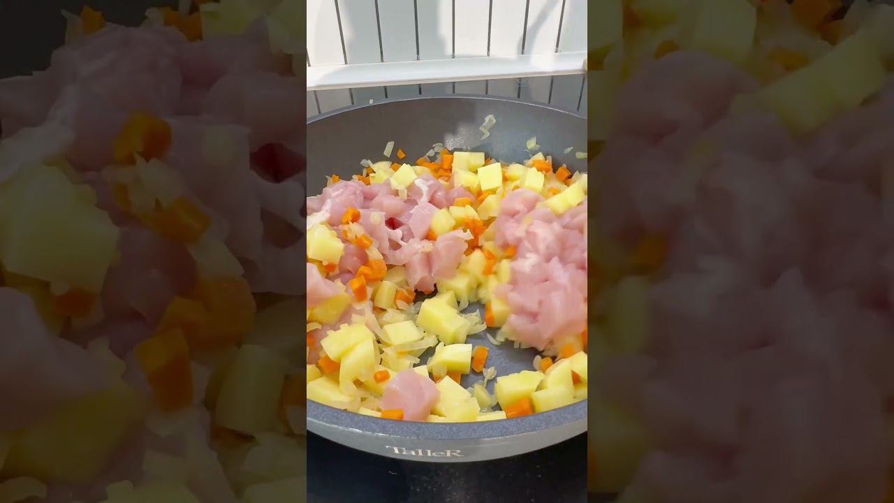 Вкусное овощное рагу с курицей и кабачками  Бюджетные ингредиенты  Рецепт проверенный временем