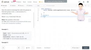 Leetcode 1296 - Divide Array in Sets of K Consecutive Numbers (JAVA, Solution Explain!)