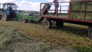 Трактор Беларусь, техника заготовки сена.