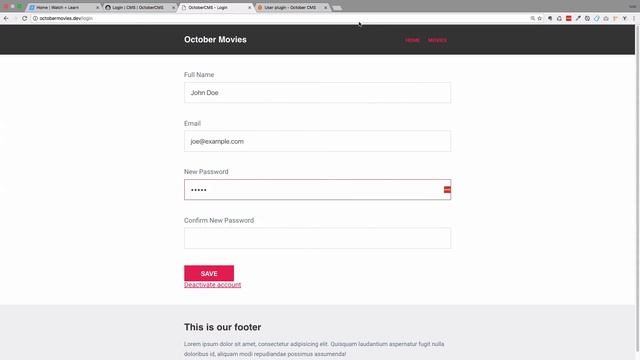 Making Websites With October CMS - Part 21 - Users смотреть онлайн