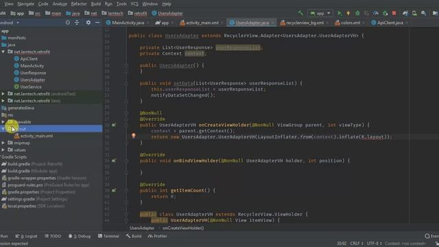 Retrofit Tutorial - GET Request  -  Display Data In a Recyclerview - Android Studio Tutorial