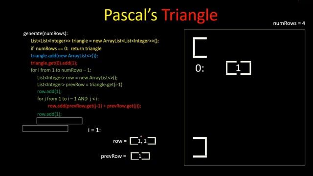 LeetCode Problem 118: Pascal's Triangle