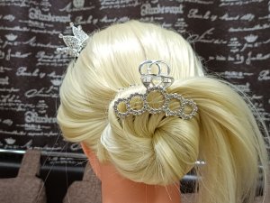 Набор металлических заколок, прически, заколки со стразами