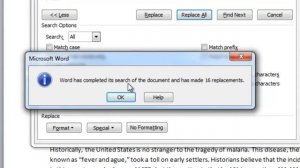 Find/Replace Formatting in Word 2010